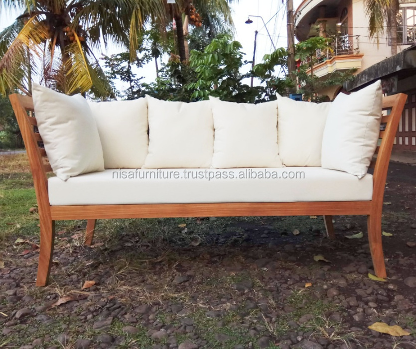 Teak wood Garden Outdoor Lounge Sofa Indonesia 3 deep seating furniture