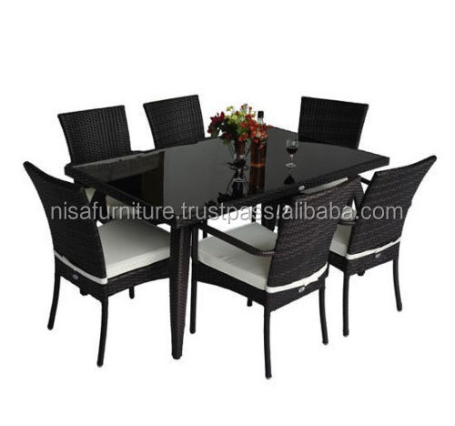 Restaurant rattan furniture Wicker dining tables and Chairs