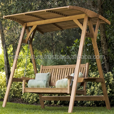 Patio Teak Swing Bench Chair Garden outdoor Furniture Indonesia