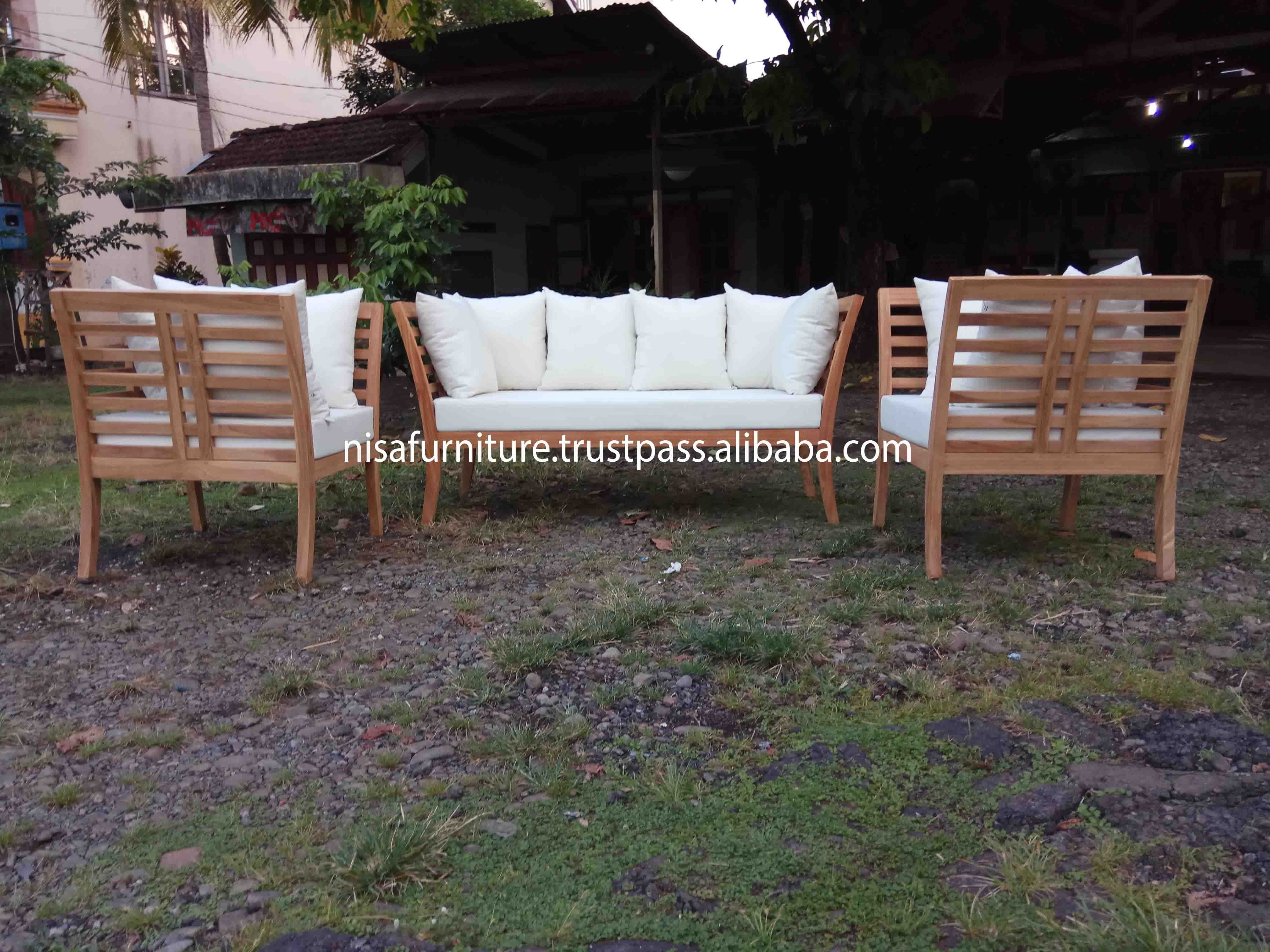 Modern Design Teak Wooden garden lounge sofa sets outdoor furniture