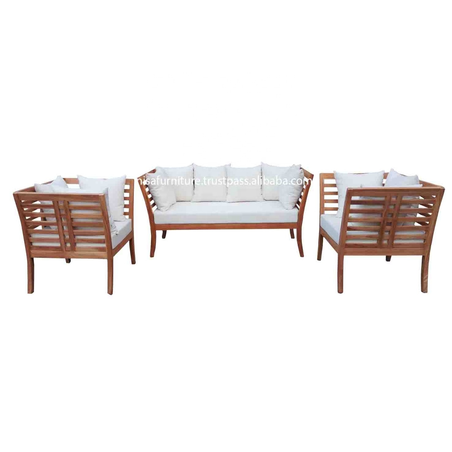 Modern Design Teak Wooden garden lounge sofa sets outdoor furniture