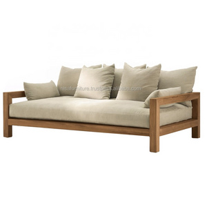 Wooden Teak Outdoor Sofa bed Daybed Indonesia Patio Furniture