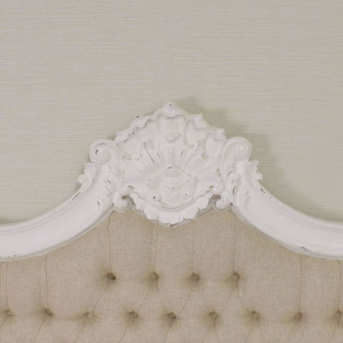 French Style White up-holstered carved wooden rococo beds frame for bedroom furniture