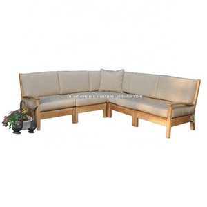 Patio Pool Teak Wood Outdoor Sectional  Garden Sofa Sets Furniture