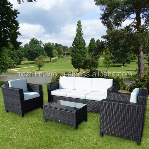 Luxury Outdoor Patio PE Rattan Wicker Sofa Set Furniture