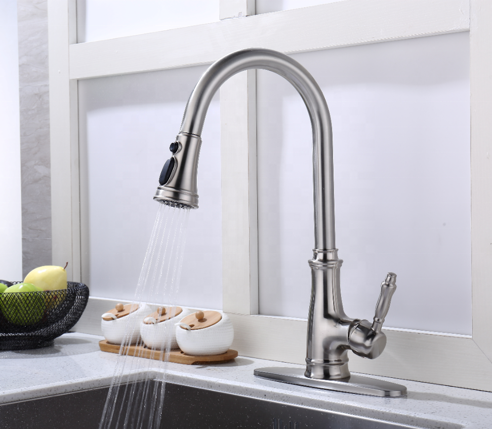 New Style Fashion Pull Out Sprayer brushed Kitchen Taps Sink Faucet Kitchen Faucet