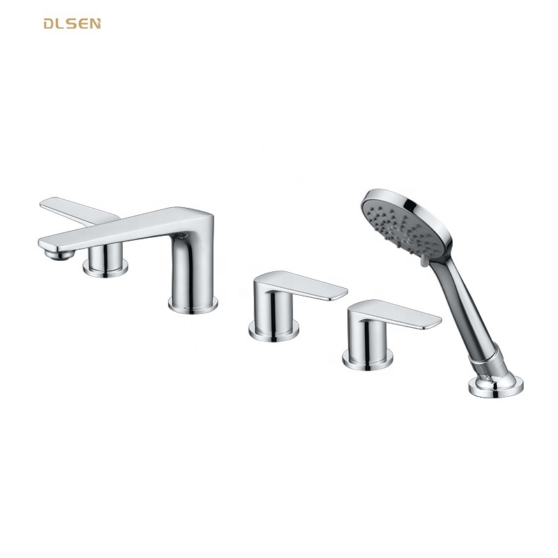 Multi Function Deck Mount Bathtub Bath Shower Faucet Set Mixer Tap Bath Tub Faucet