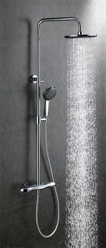 Hotel rain waterfall shower system bathroom chrome shower faucet wall mount