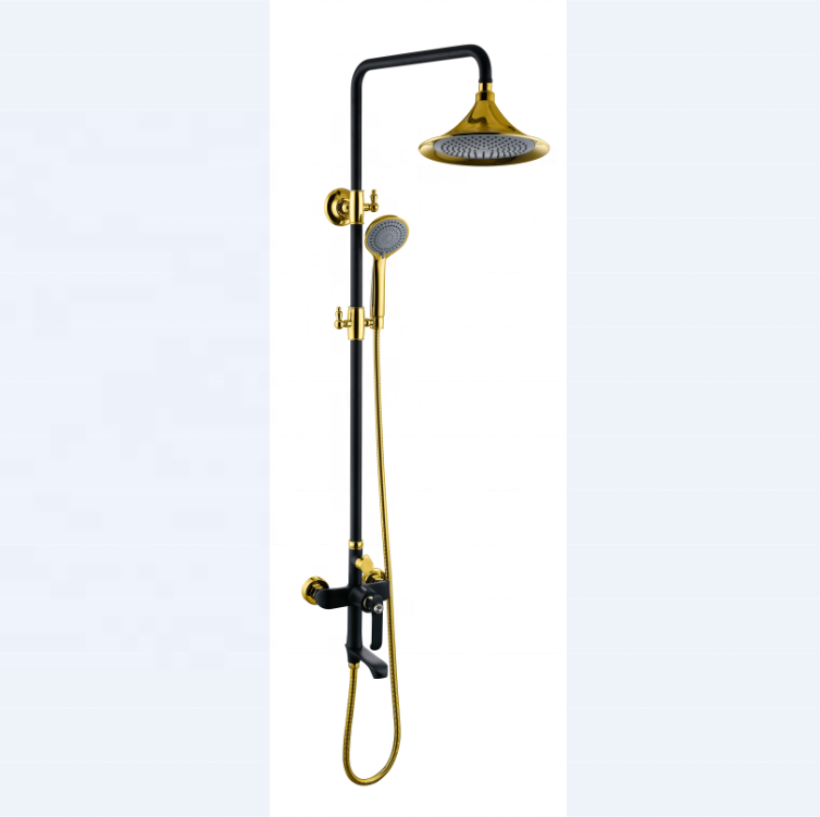 Classical bathroom shower faucet with shower head sanitary brass antique bronze faucet