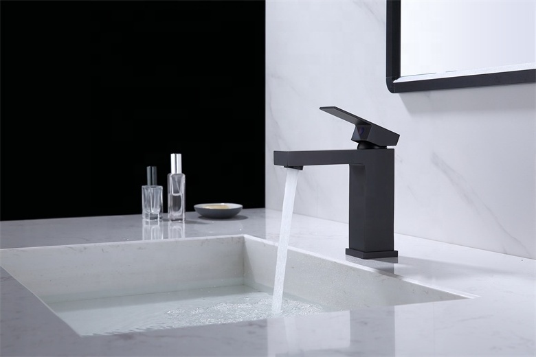 Black Basin Faucet Washbasin Tap Basin Faucet Mixer Single Hole Bathroom Faucet Basin Modern Contemporary Ceramic Single Handle