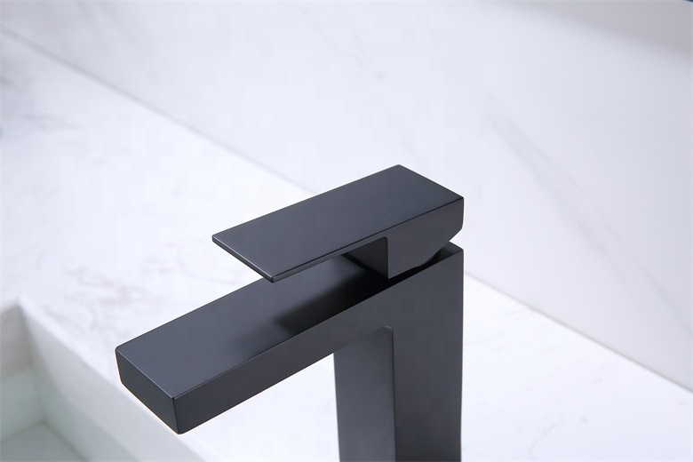 Black Basin Faucet Washbasin Tap Basin Faucet Mixer Single Hole Bathroom Faucet Basin Modern Contemporary Ceramic Single Handle