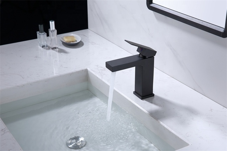 Black Basin Faucet Washbasin Tap Basin Faucet Mixer Single Hole Bathroom Faucet Basin Modern Contemporary Ceramic Single Handle