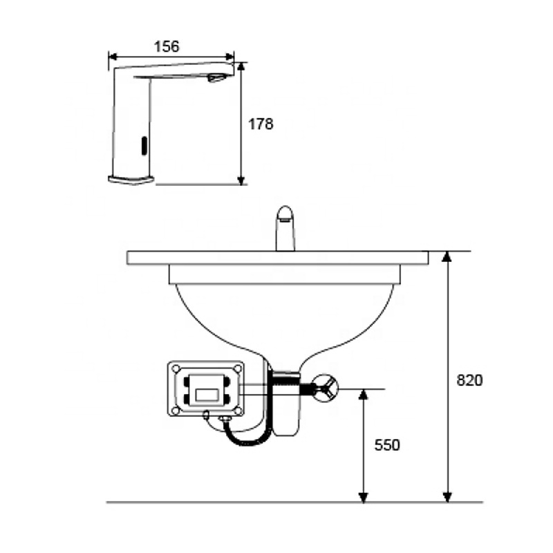 Electronic Infrared Hands Free Bathroom Basin Faucet Taps Chrome and Sensor Touchless Faucet