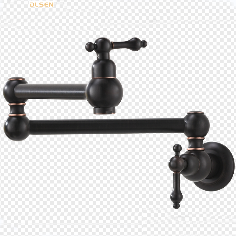 American Hot Sale Classic Wall Mounted Sink Taps Filler Antique Kitchen Mixer Faucets Foldable Oil Rubbed Bronze Kitchen Faucet