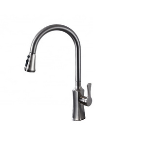 Online North American Style Hot Sale cUPC Standard Brass Brushed Nickel Kitchen Faucet Pull-out Kitchen Mixer Taps for Apartment