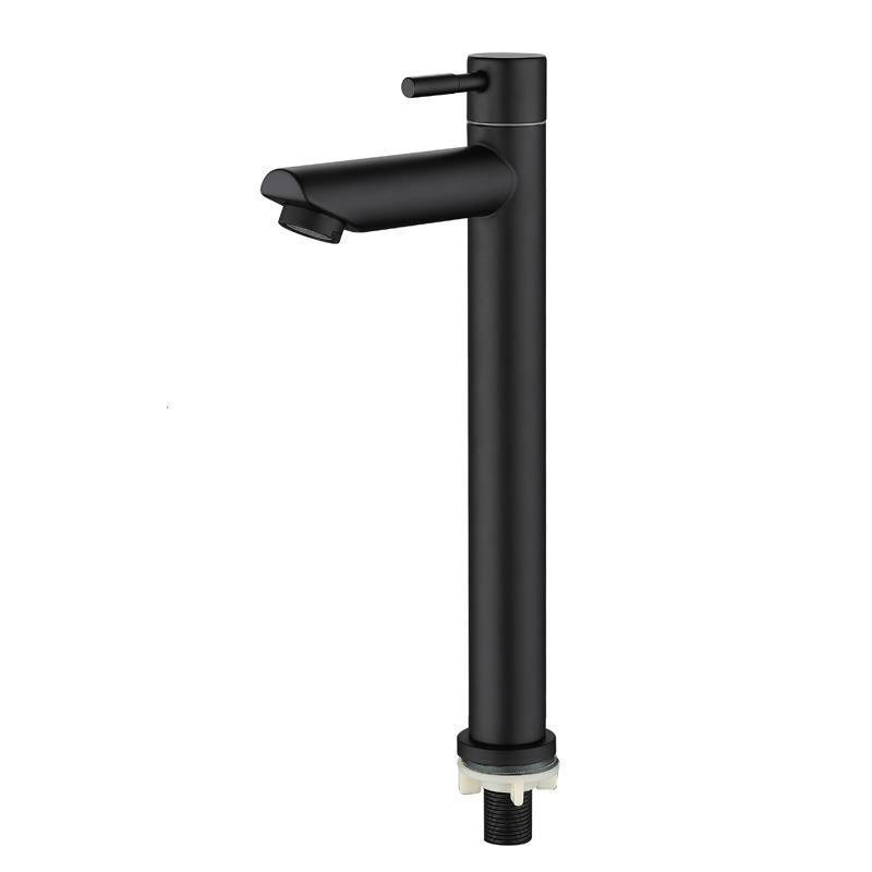 Commercial Cold Water Matte Black Stainless Steel Bathroom Water Tap Toilet Basin Faucet Tap with CE certificate