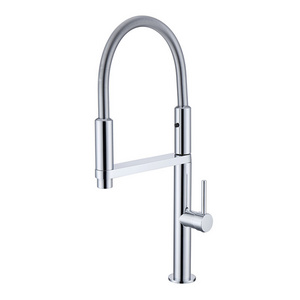 Kitchen Mixer Taps Spring Neck Kitchen Faucets Polished Chrome Pull Down Modern Contemporary Ceramic Apartment Cold Hot Water