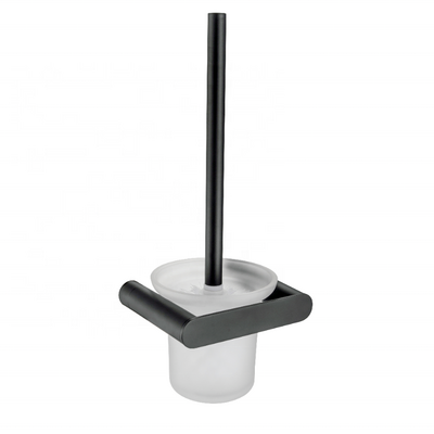 Hotel toilet brush holder stainless steel bathroom toilet brush and holder set black color bathroom accessories