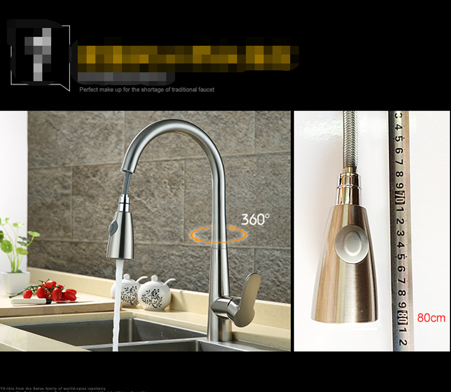 Good Brand High Quality Kitchen Mixer Faucet in Brushed Nickel