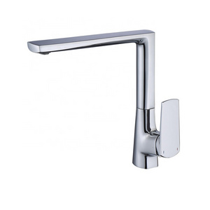 Commercial Grade Polished Chrome Kitchen Taps Villa Single Handle Hot Cold Water Mixer Faucet