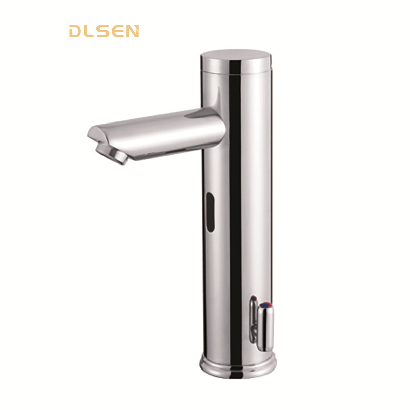 Contemporary Hot Sale Handle Free Automatic Touchless Smart Deck Mounted Sensor Bathroom Sink Faucet Used for Lavatory with CE