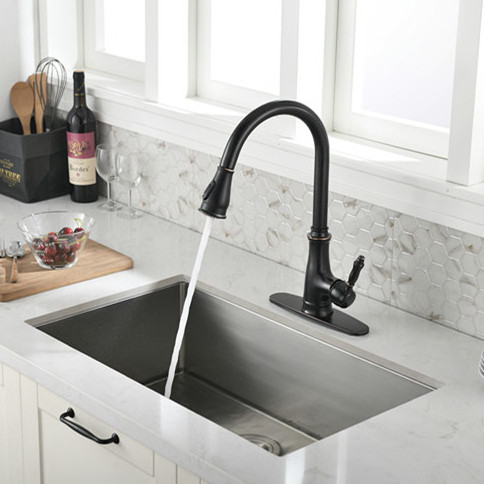 Online Hot Selling Kitchen Taps Pullout Kitchen Sink Taps for Hot Cold Water Function Kitchen Faucet Mixers Oil Rubbed Bronze