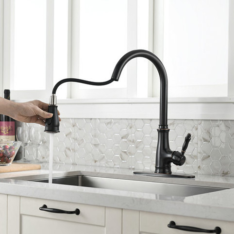 Online Hot Selling Kitchen Taps Pullout Kitchen Sink Taps for Hot Cold Water Function Kitchen Faucet Mixers Oil Rubbed Bronze