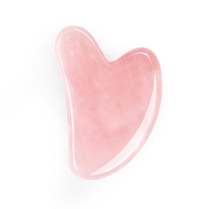 A Level Heart Shape Gua Sha Tool Natural Stone Pink Rose Quartz Jade Gua Sha for Face Scraper