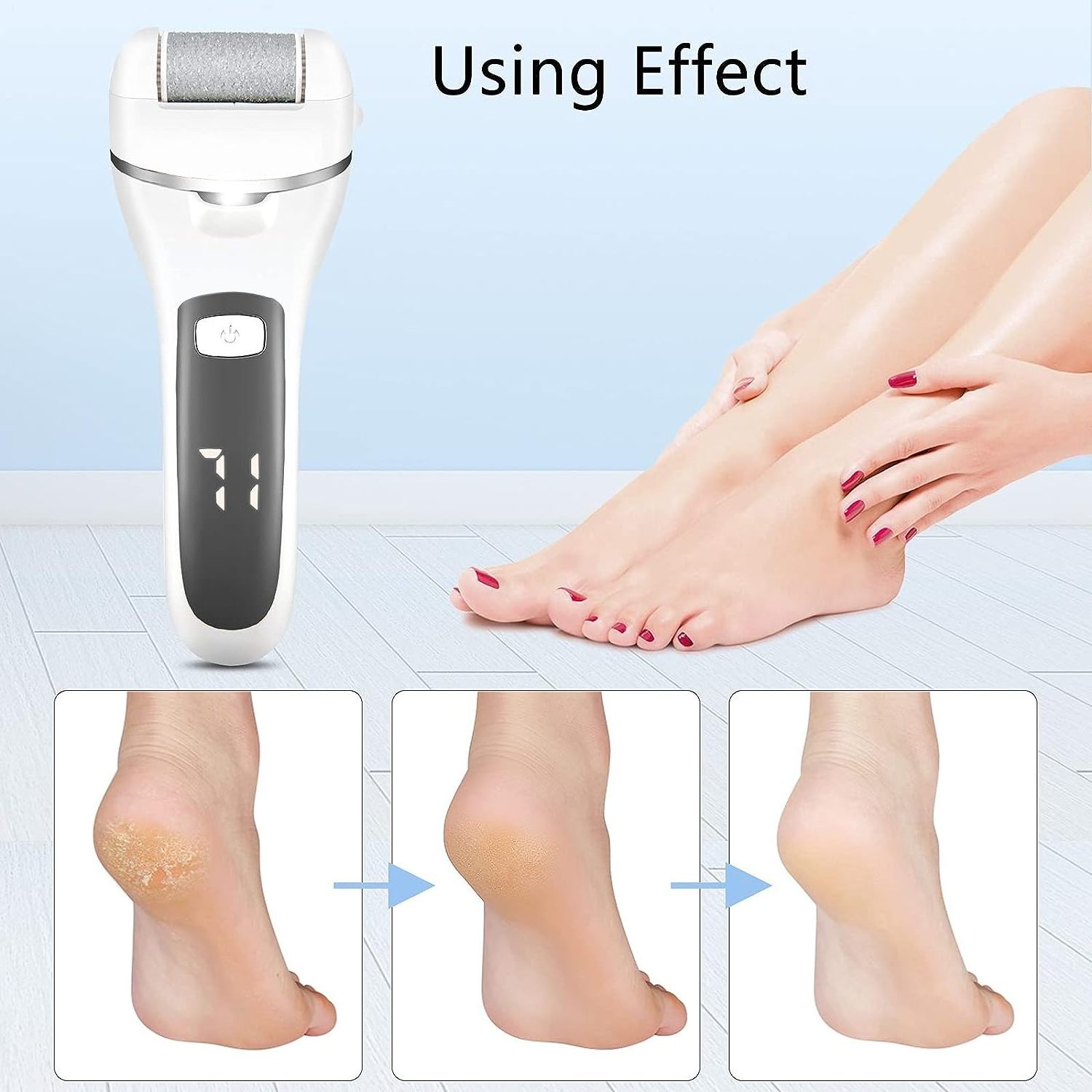 Rechargeable Callus Shaver Remover Electric Foot File Callus Remover for Feet Scrubber