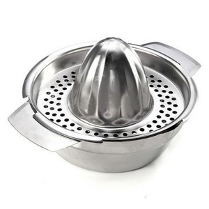 Citrus Orange Grapefuit Reamer Rotation Press Juicer 304 Stainless Steel Lemon Squeezer with Strainer