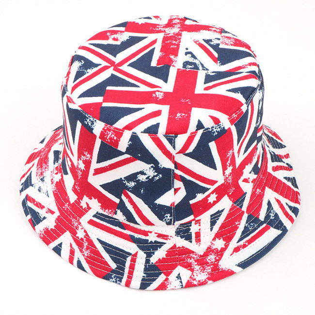 Fashion Double Sided British Flag Print Bucket Hat