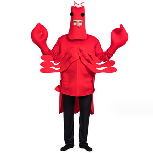 Halloween Party Animal Costumes Funny Red Lobster Cosplay Costume