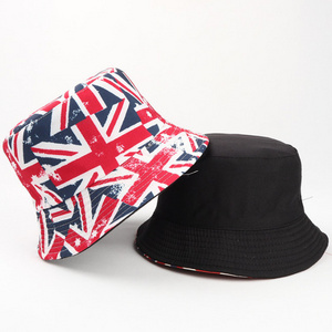 Fashion Double Sided British Flag Print Bucket Hat