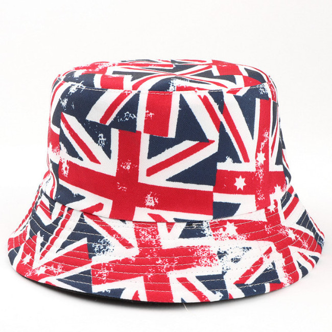 Fashion Double Sided British Flag Print Bucket Hat