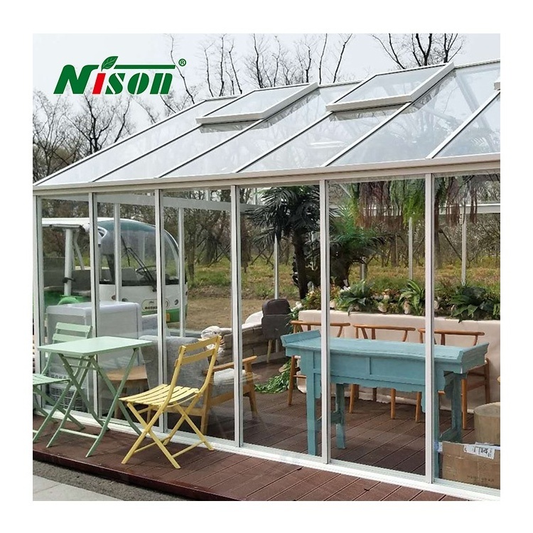 Factory Directly Wholesale Sunrooms Glass Houses Ultra-Narrow greenhouse glass house Prefabricated Glass Houses Sunroom