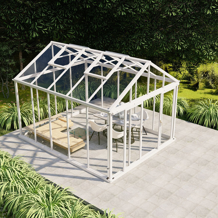 Custom Size Outdoor Patio Gazebo wedding tent Aluminum Glass House SUNROOM Garden House greenhouse container house