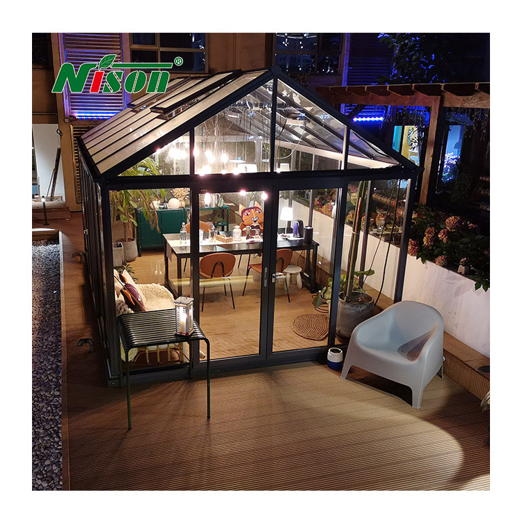 Outdoor Patio Gazebo wedding tent Aluminum Glass House  SUNROOM Garden House greenhouse container house