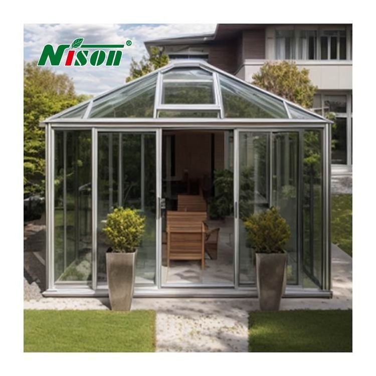 Customized Design Aluminium Solarium Sunroom Aluminum Frame Prefab Sunrooms Glass Houses Sunroom/greenhouse