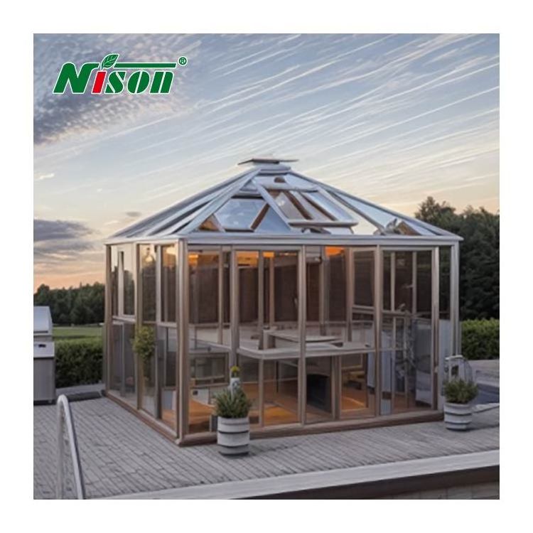 Customized Design Aluminium Solarium Sunroom Aluminum Frame Prefab Sunrooms Glass Houses Sunroom/greenhouse