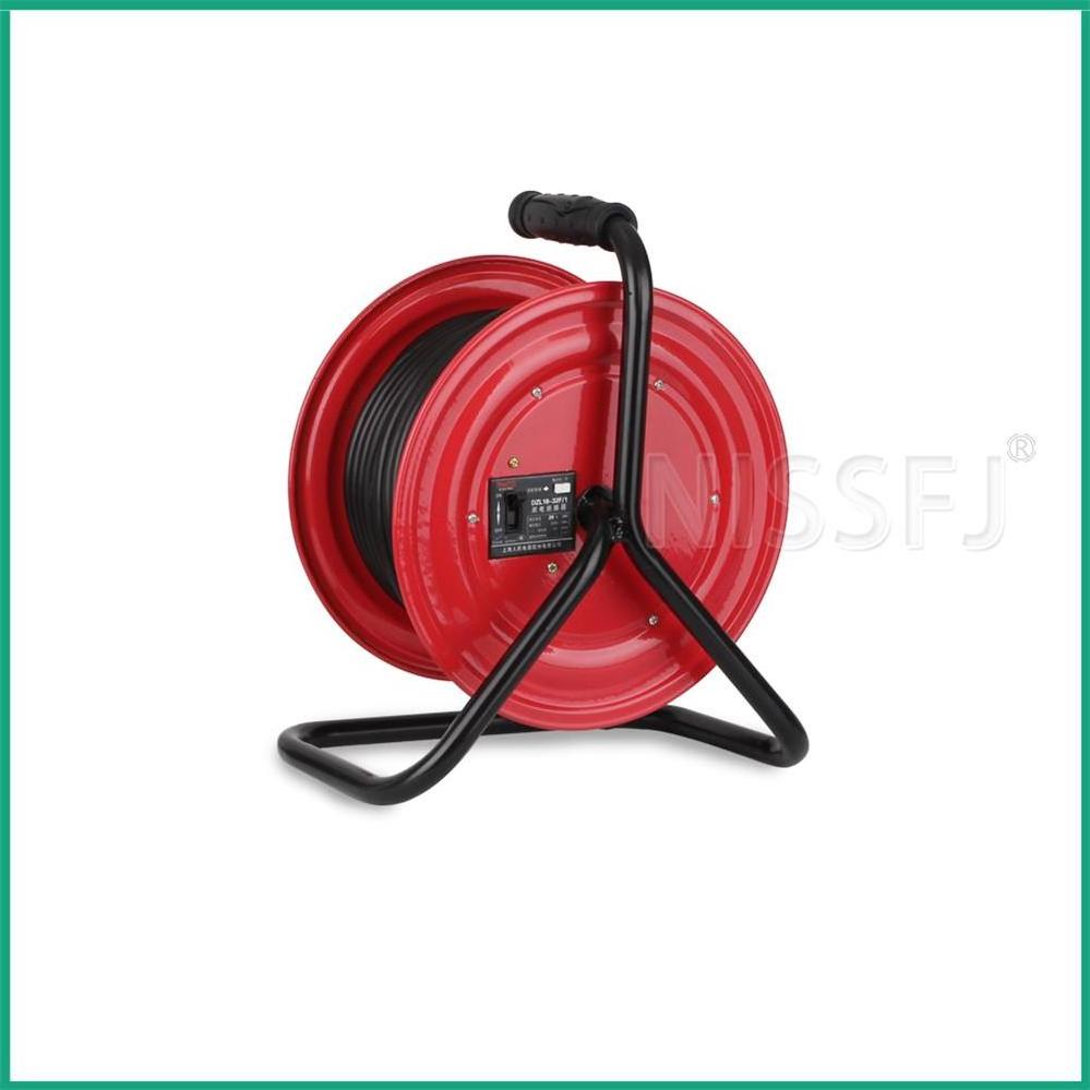 IP20 European standard 4 outlet multi sockets Extension Cord electrical steel retractable large 50m cable reel drum