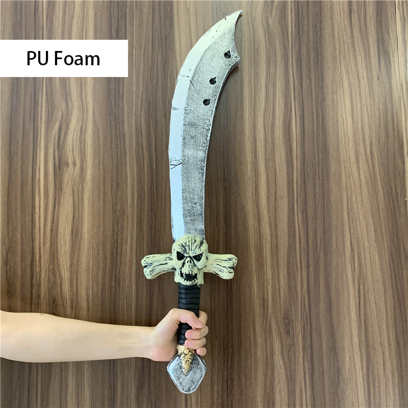 PU Foam Pirate Skull Toy Sword 69cm 300g Children's Safety Material Toy