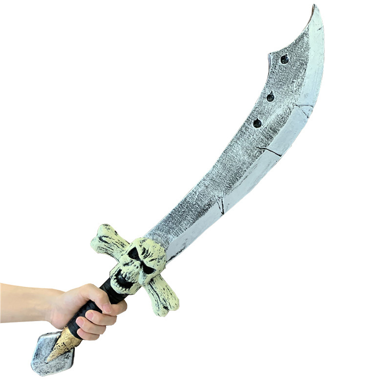 PU Foam Pirate Skull Toy Sword 69cm 300g Children's Safety Material Toy