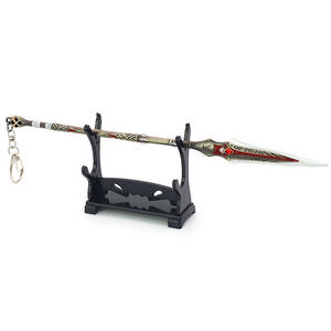 New Arrival God of War: Ragnarok Mini Toys Draupnir Spear 22cm 29g Zinc Alloy Metal Keyrings