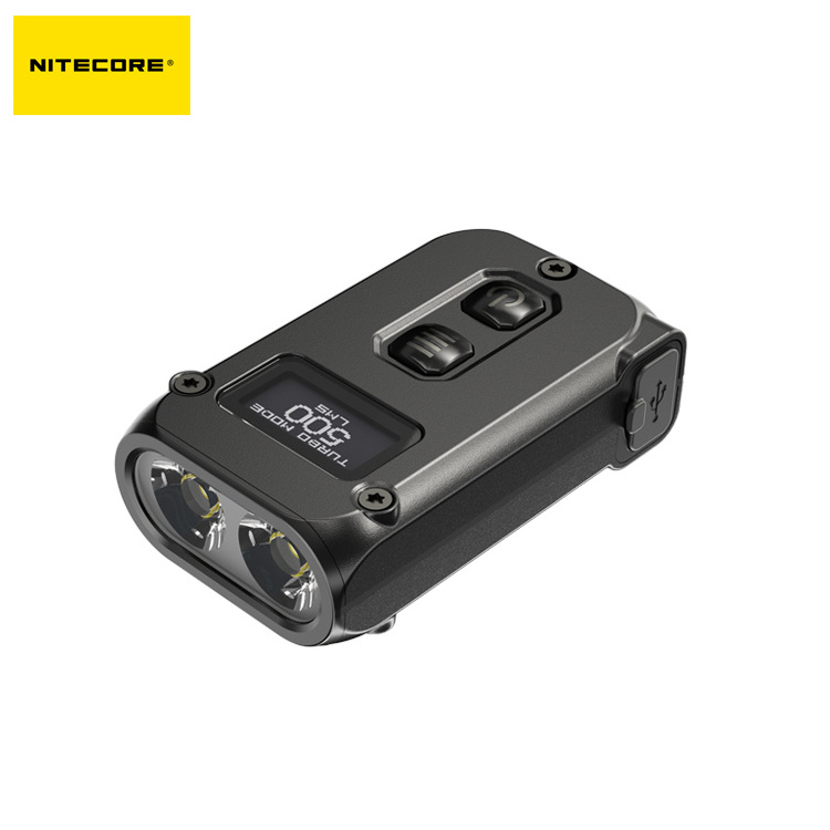 NITECORE TINI2 Max 500 Lumens Dual-Core Intelligent Outdoor USB-C Rechargeable Keychain LED Mini Camping Flashlight for EDC Gear