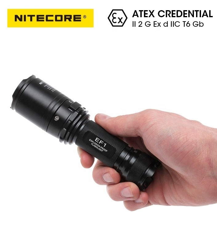 NITECORE 5 Years Free Warranty EF1 830 Lumens ATEX Certificated Explosion-proof Lighting Mining Flashlight Torch