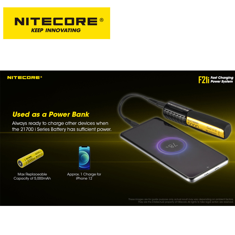 NITECORE 18W Dual Way Fast Charge 2-in-1 Battery Charger&Power Bank F21i