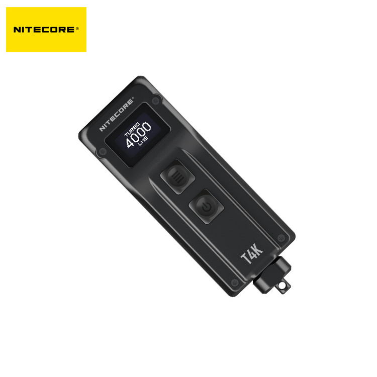 NITECORE 4000 Lumens T4K Quad-Core Intelligent Outdoor USB Rechargeable OLED  Keychain Light Mini Camping Flashlight for  EDC