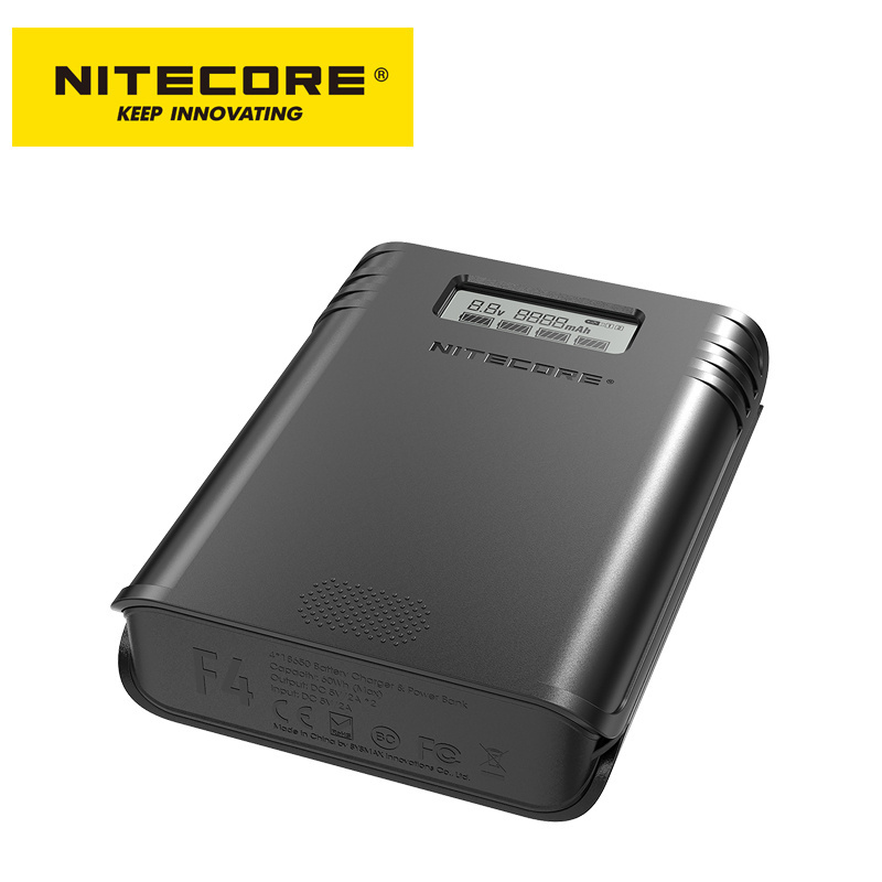 NITECORE 4-SLOT 18650 BATTERY CHARGER AND POWER BANK 2 IN 1 F4