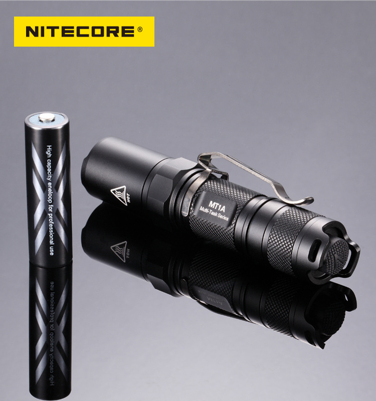 NITECORE MT1A 5 years warranty 180 lumens 1 single AA battery compact size most lightweight IPX8 LED Tactical flashlight