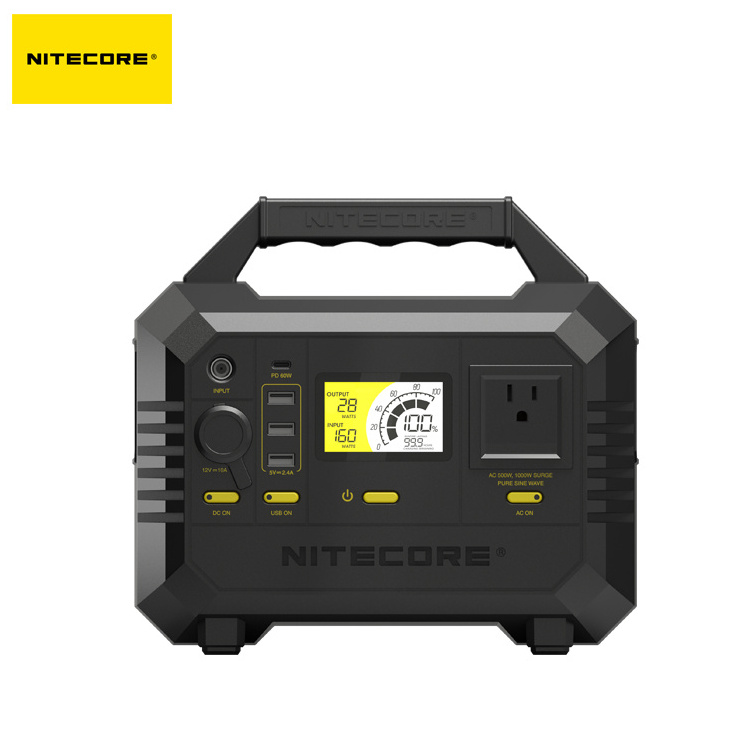 NITECORE 500W Portable Power Station NES500 Outdoor Solar Camping Generator Battery Charging Station